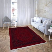 فرش ماشینی شمس طرح بلوچ 703 لاکی