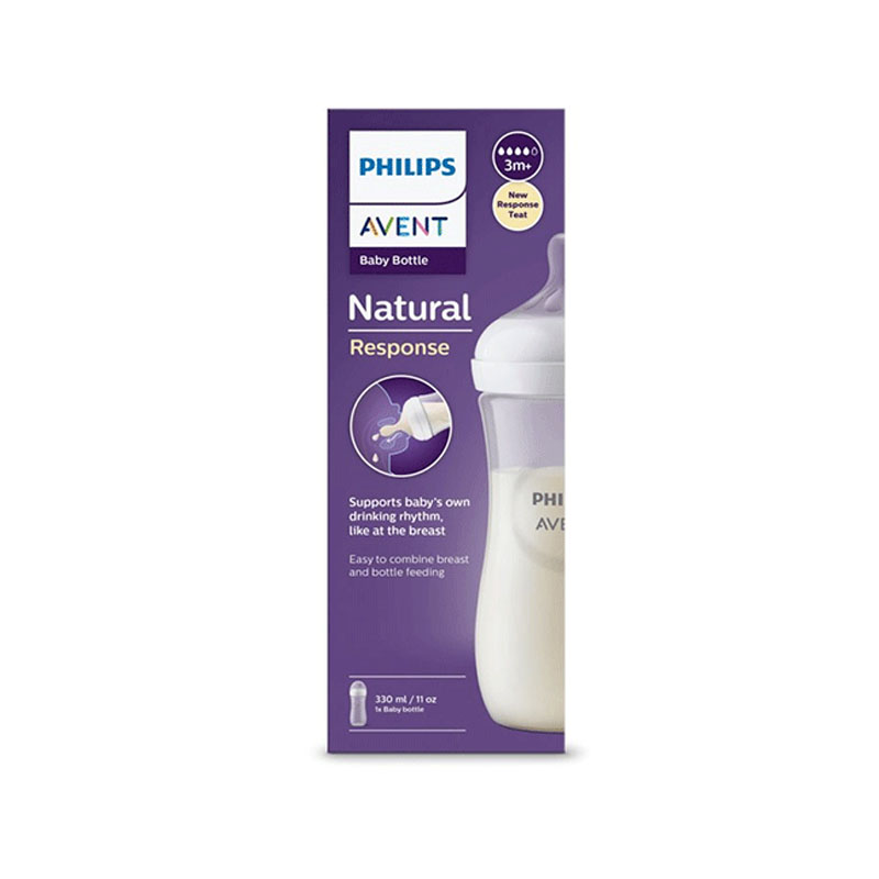 شیشه شیر نوزادی اونت مدل Natural Response حجم ۳۳۰ میلی لیتر