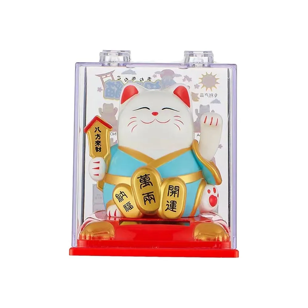 گربه شانس مانکی نکو خورشیدی فنگشویی سایز بزرگ مدل 337