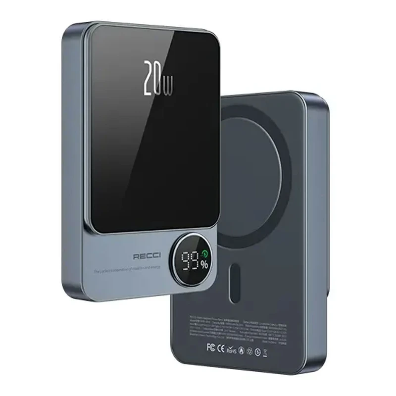 پاوربانک بی سیم RECCi مدل RPB-W16 ظرفیت 10000 میلی آمپر