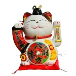 دکوری مانکی نکو – گربه شانس فنگ شویی سایز بزرگ ( 8 اینچ )