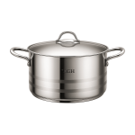 قابلمه استیل تی جی اچ سایز 16 با درب پیرکس و کفه چدن مدل 40205