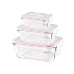 ست ظرف شیشه‌ ای مستطیل لیمون کد 1806