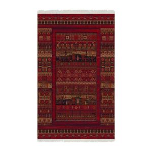 فرش ماشینی شمس طرح بلوچ 712 لاکی