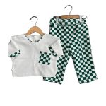 ست کراپ شلوار دخترانه dior