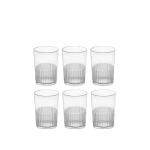 لیوان شیشه ای شیاردار ۳۵۰ سی سی ۶ عددی لیمون کد 221600