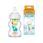 شیشه شیر پیرکس 150 میل پهن آپشن پلاس طرح فیل دکتر براونز Dr Browns