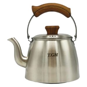 کتری قیطاسی مدل سپهر 2/5 لیتری کف چدن دستگیره طرح چوب کد TGH-30405