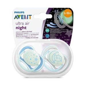 پستانک ارتودنسی اونت مدل SCF376/07 طرح ماه و جوجه و شب پر ستاره مناسب 6 تا 18 ماه بسته 2 عددی