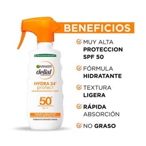 اسپری ضد آفتاب گارنیر Hydra 24H Protect SPF50 حجم 300 میل | مناسب انواع پوست