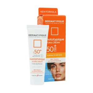 کرم ضد آفتاب بی‌رنگ هیدرا درماتیپیک SPF50+ مناسب پوست خشک