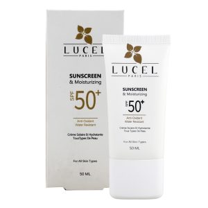 کرم ضد آفتاب و مرطوب کننده بی رنگ لوسل SPF 50+ مناسب انواع پوست