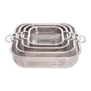 سرویس آبکش استیل مربع یونیک مدل UN-4091 مجموعه 4 عددی