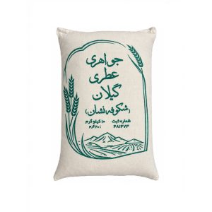 برنج ایرانی جواهری عطری گیلان شکوفه نشان وزن ۱۰ کیلوگرم